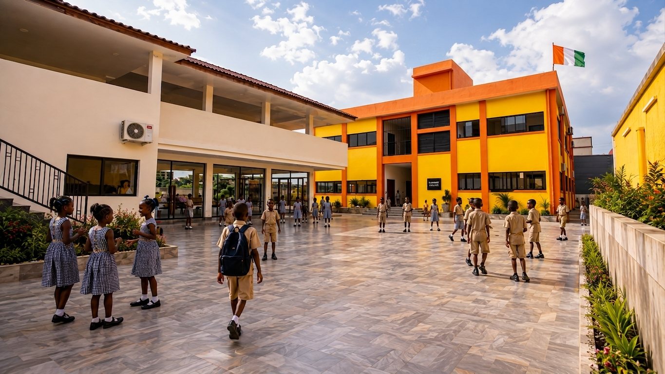 Des élèves souriants et concentrés en classe